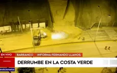 Barranco: Derrumbe en la Costa Verde genera cierre de la vía - Noticias de augusto-ferrero-costa