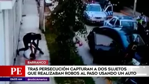 Capturan a dos delincuentes en Barranco. América Noticias