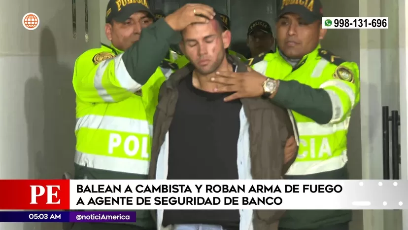 Barranco: Extranjero balea a cambista y roba arma de fuego a agente de seguridad de banco