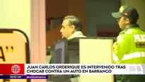 Juan Carlos Orderique chocó su vehículo contra otro en Barranco. América Noticias