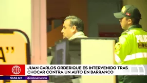 Juan Carlos Orderique chocó su vehículo contra otro en Barranco. América Noticias