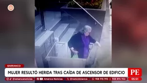 Mujer de 77 años resultó herida tras caída de ascensor en Barranco. Foto y video: América Noticias
