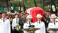 Sepelio del mayor Felipe Andrade. Cuarto Poder / Foto Andina