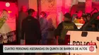Barrios Altos: cuatro muertos tras balacera en quinta