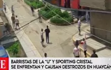 Barristas de la 'U' y Cristal causaron destrozos en Huaycán - Noticias de barristas