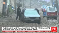 Barro colapsa avenida Unión entre VMT y Pachacámac