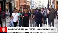 BCR: Economía peruana crecería más de 11% en el 2021. Video: América