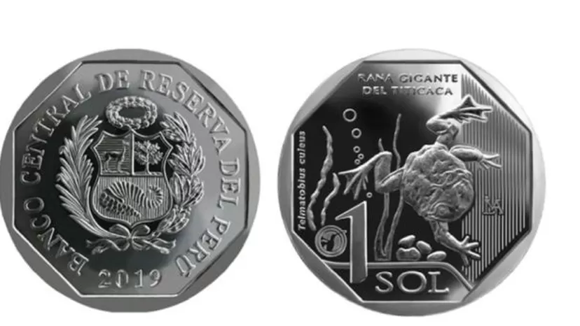 El BCR lanza nueva moneda de un sol alusiva a la rana gigante del Titicaca 