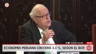 BCR proyecta que economía peruana crecerá 3.3 %