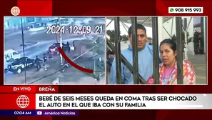 Bebé en coma tras accidente de tránsito en Comas. Foto y video: América Noticias