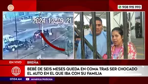 Bebé en coma tras accidente de tránsito en Comas. Foto y video: América Noticias