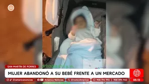 Mujer abandonó a su bebé frente a un mercado en San Martín de Porres. Foto y video: América Noticias