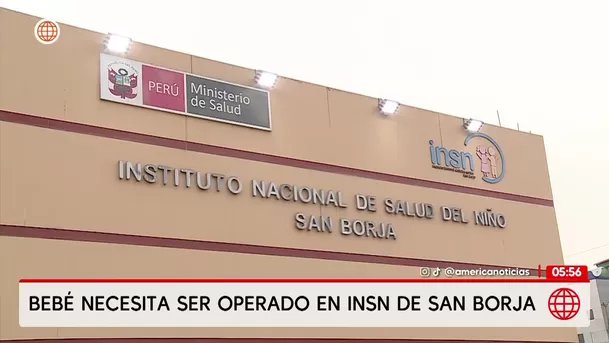 Bebé de un mes necesita urgente operación en el INSN de San Borja. Foto: América Noticias