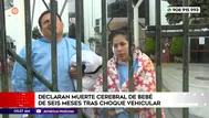 Bebé con muerte cerebral tras violento choque vehicular