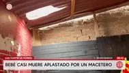 Bebé salva de morir tras caerle macetero en SMP