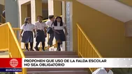 De Belaunde propone que uso de falda escolar no sea obligatorio