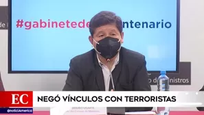 "Hemos sacado un comunicado a través de la PCM en donde deslindamos con Sendero Luminoso", dijo Bellido.