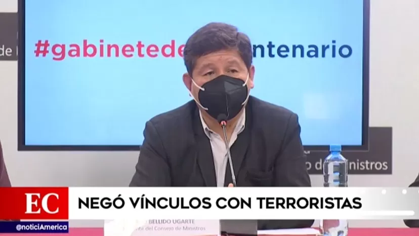 Guido Bellido negó tener vínculos con grupos terroristas