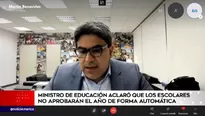 Martín Benavides, ministro de Educación. América Noticias