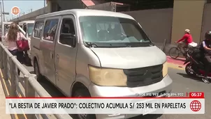 La bestia de Javier Prado: Colectivo acumula S/ 253 mil en papeletas. Foto y video: América Noticias