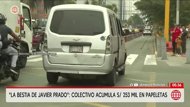 La bestia de Javier Prado: Colectivo acumula S/ 253 mil en papeletas. Foto: América Noticias La bestia de Javier Prado: Colectivo acumula S/ 253 mil en papeletas. Foto: América Noticias