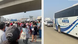 Manifestantes bloquean la carretera Ramiro Prialé por puente en mal estado. / Video: Canal N