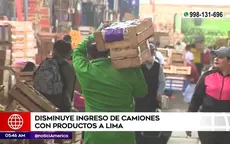 Bloqueo de carreteras: Disminuye ingreso de camiones con alimentos a Lima - Noticias de precio-alimentos
