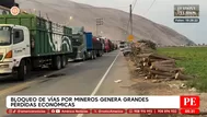 Bloqueo de vías causa pérdidas económicas en regiones del país