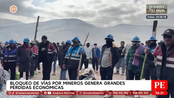Bloqueo de vías ya causa pérdidas económicas en regiones del país. Foto: América Noticias