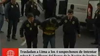 Los sujetos no llegaron a ingresar a la bóveda pues la Policía frustró el asalto. Foto: captura de video Canal N