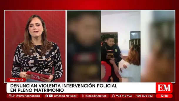 Denuncian violenta intervención policial en pleno matrimonio en Trujillo. Foto: América Noticias