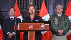 Dina Boluarte: “No retrocedemos ante el crimen organizado”. Foto: Presidencia.