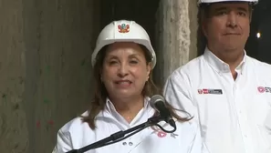 La presidenta Dina Boluarte supervisó la llegada de la tuneladora Delia a la estación Parque Murillo. / Video: Canal N