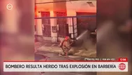 Bombero resulta herido tras explosión en Barrios Altos