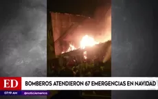 Bomberos atendieron 67 emergencias durante Navidad en Lima - Noticias de navidad