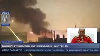 Ardua labor de los bomberos en Lima. Foto: Canal N