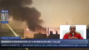 Ardua labor de los bomberos en Lima. Foto: Canal N