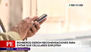 Recomendaciones de los Bomberos para uso de celulares. Foto y video: América Noticias