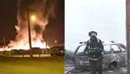 Bomberos controlan incendio en planta de reciclaje en Ventanilla