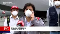 Sylvia Cáceres, ministra de Trabajo.