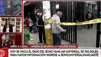 Bono universal. Foto-Video: América Noticias