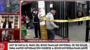 Bono universal. Foto-Video: América Noticias