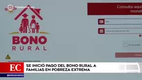 Se inició el pago del bono rural.