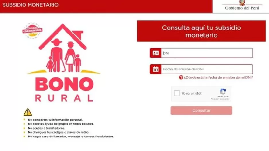 Bono rural: Consulta si eres beneficiario