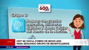 Bono 600 soles. América Noticias