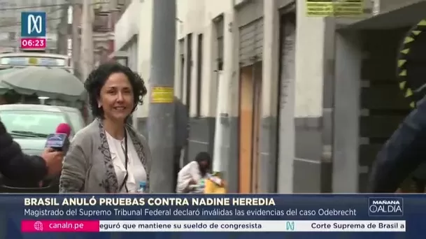 Brasil invalida pruebas contra Nadine Heredia en Odebrecht/ Canal N Brasil invalida pruebas contra Nadine Heredia en Odebrecht/ Canal N
