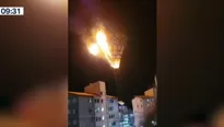 Los videos muestran cómo el fuego cubrió todo el inmueble / Video: Canal N