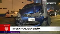 Accidente en Breña. Foto y video: América Noticias