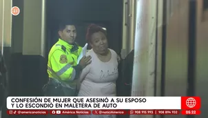 Confesión de mujer que asesinó a su esposo y lo escondió en maletera de auto. Foto y video: Unidad de investigación