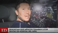 Personal de seguridad del nosocomio intent&oacute; justificar el estado de los m&eacute;dicos. (Am&eacute;rica Noticias)